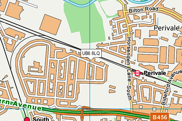 UB6 8LQ map - OS VectorMap District (Ordnance Survey)