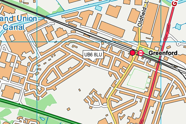 UB6 8LU map - OS VectorMap District (Ordnance Survey)