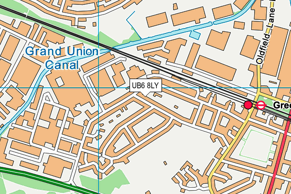 UB6 8LY map - OS VectorMap District (Ordnance Survey)
