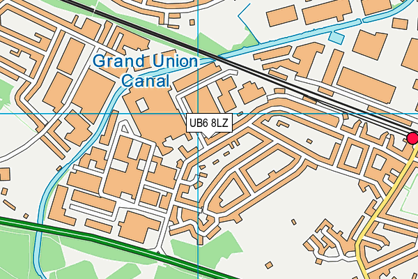 UB6 8LZ map - OS VectorMap District (Ordnance Survey)