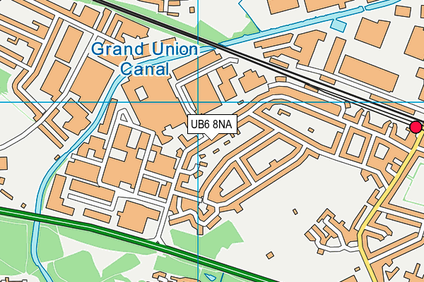 UB6 8NA map - OS VectorMap District (Ordnance Survey)