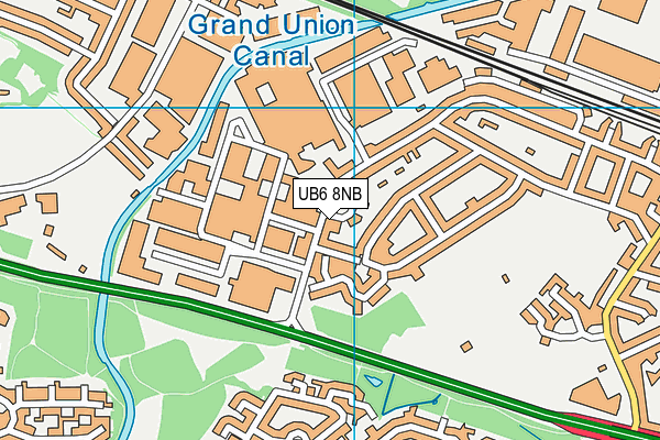 UB6 8NB map - OS VectorMap District (Ordnance Survey)