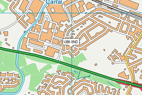 UB6 8ND map - OS VectorMap District (Ordnance Survey)