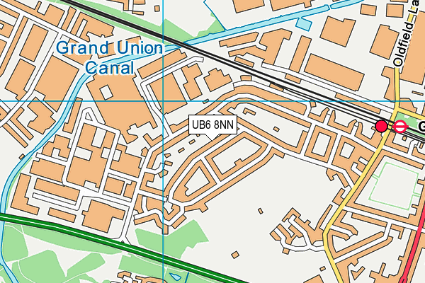 UB6 8NN map - OS VectorMap District (Ordnance Survey)