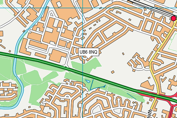 UB6 8NQ map - OS VectorMap District (Ordnance Survey)