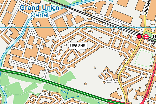 UB6 8NR map - OS VectorMap District (Ordnance Survey)