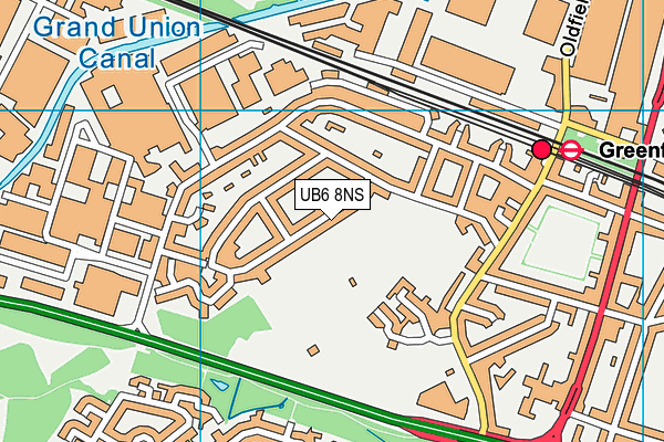 UB6 8NS map - OS VectorMap District (Ordnance Survey)