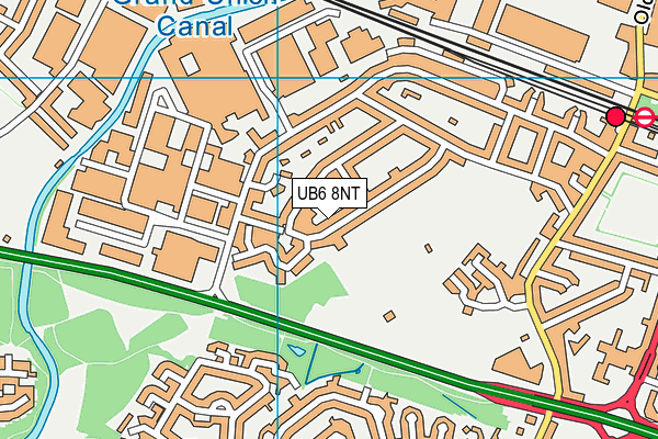 UB6 8NT map - OS VectorMap District (Ordnance Survey)