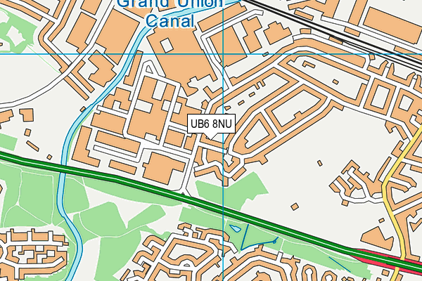 UB6 8NU map - OS VectorMap District (Ordnance Survey)