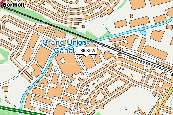 UB6 8PW map - OS VectorMap District (Ordnance Survey)
