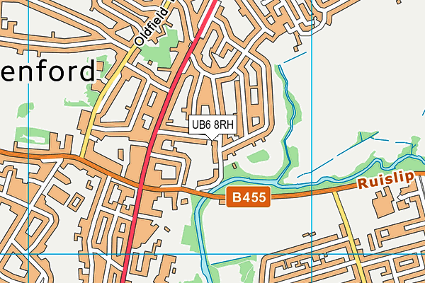UB6 8RH map - OS VectorMap District (Ordnance Survey)