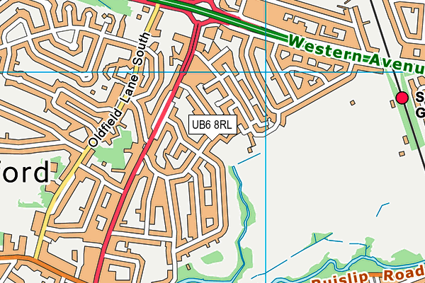 UB6 8RL map - OS VectorMap District (Ordnance Survey)