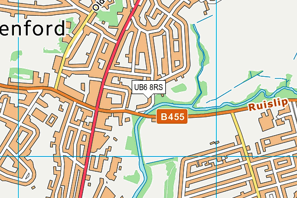 UB6 8RS map - OS VectorMap District (Ordnance Survey)
