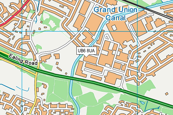 UB6 8UA map - OS VectorMap District (Ordnance Survey)