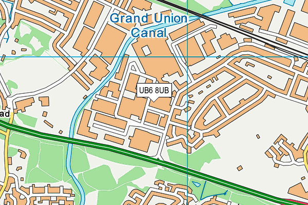 UB6 8UB map - OS VectorMap District (Ordnance Survey)