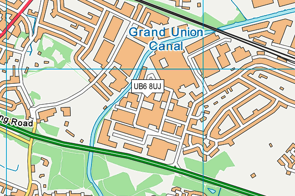 UB6 8UJ map - OS VectorMap District (Ordnance Survey)