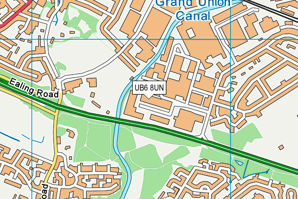 UB6 8UN map - OS VectorMap District (Ordnance Survey)