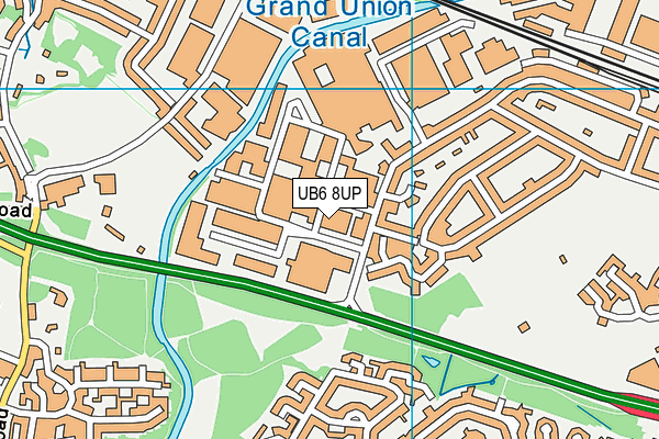 UB6 8UP map - OS VectorMap District (Ordnance Survey)