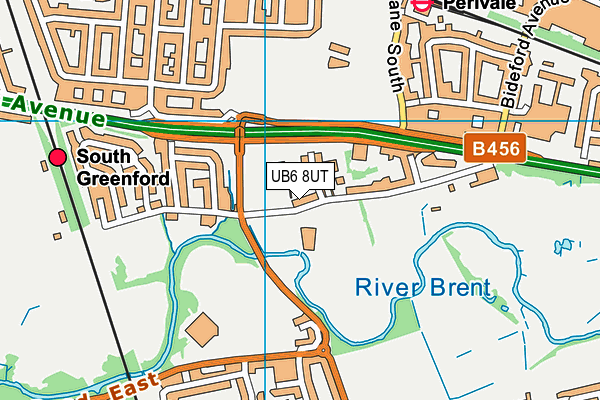 UB6 8UT map - OS VectorMap District (Ordnance Survey)