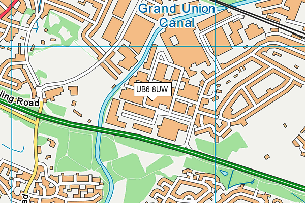 UB6 8UW map - OS VectorMap District (Ordnance Survey)