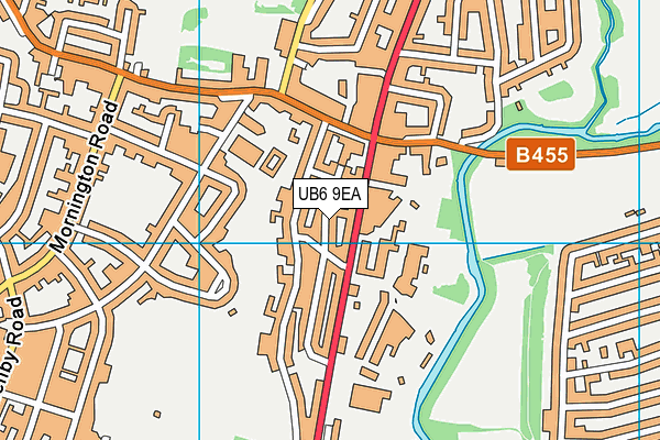 UB6 9EA map - OS VectorMap District (Ordnance Survey)