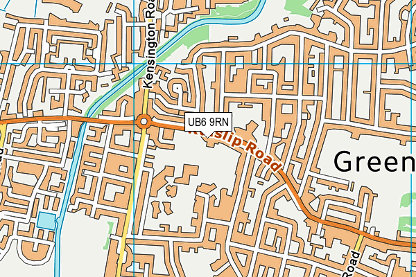 UB6 9RN map - OS VectorMap District (Ordnance Survey)