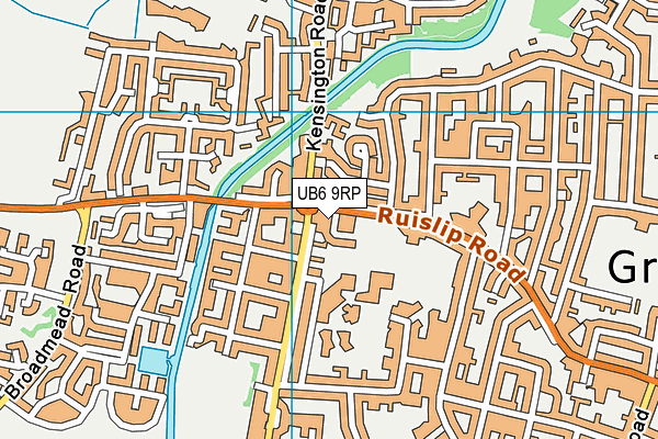 UB6 9RP map - OS VectorMap District (Ordnance Survey)
