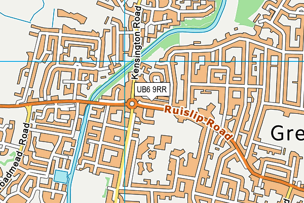 UB6 9RR map - OS VectorMap District (Ordnance Survey)