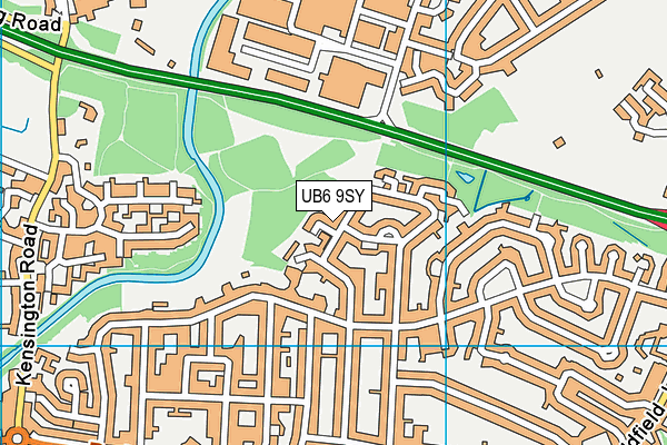 UB6 9SY map - OS VectorMap District (Ordnance Survey)