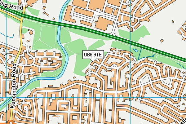 UB6 9TE map - OS VectorMap District (Ordnance Survey)
