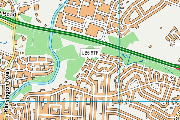 UB6 9TF map - OS VectorMap District (Ordnance Survey)