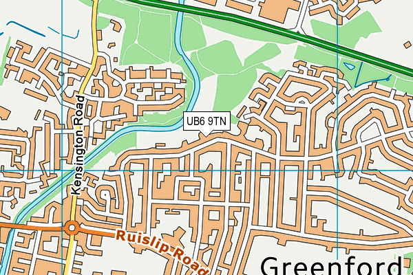 UB6 9TN map - OS VectorMap District (Ordnance Survey)