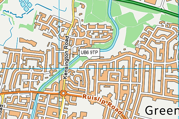 UB6 9TP map - OS VectorMap District (Ordnance Survey)