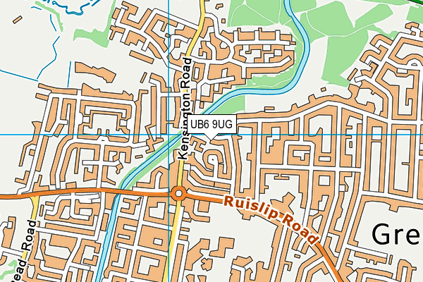 UB6 9UG map - OS VectorMap District (Ordnance Survey)