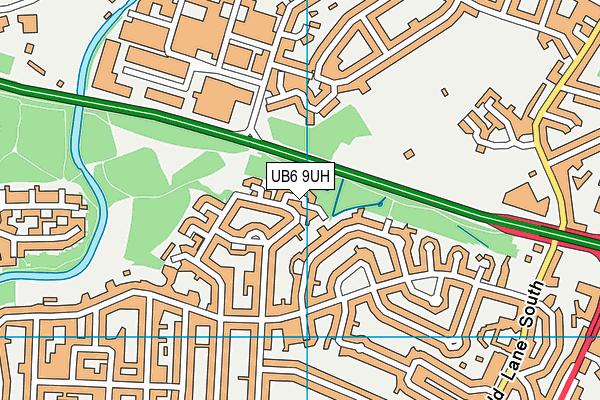 UB6 9UH map - OS VectorMap District (Ordnance Survey)