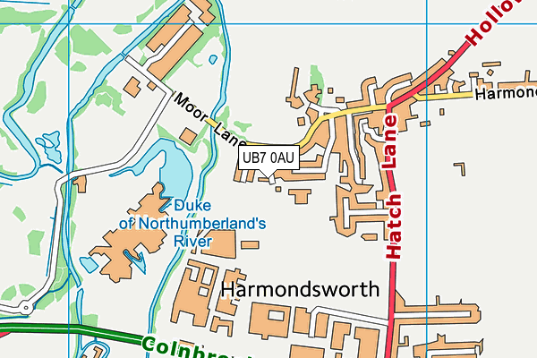 Harmondsworth Primary School map (UB7 0AU) - OS VectorMap District (Ordnance Survey)