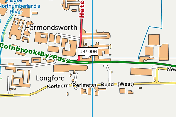 UB7 0DH map - OS VectorMap District (Ordnance Survey)