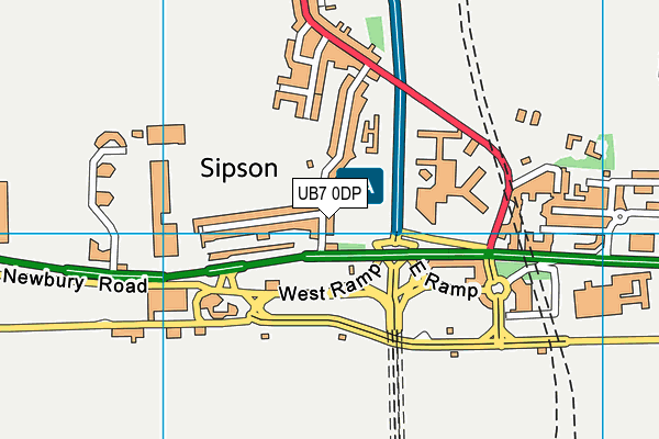 UB7 0DP map - OS VectorMap District (Ordnance Survey)