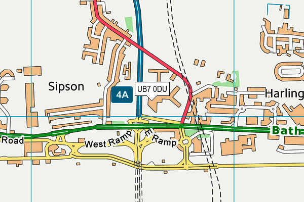 Pace Health Club (Heathrow) map (UB7 0DU) - OS VectorMap District (Ordnance Survey)