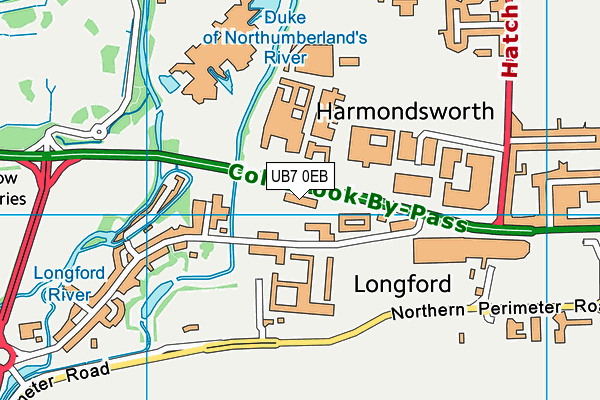 Springhealth Leisure Club (Heathrow) (Closed) map (UB7 0EB) - OS VectorMap District (Ordnance Survey)