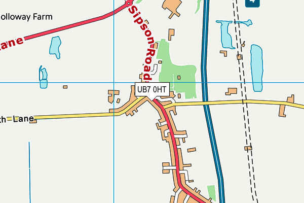 UB7 0HT map - OS VectorMap District (Ordnance Survey)