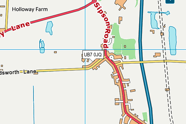 Heathrow Primary School map (UB7 0JQ) - OS VectorMap District (Ordnance Survey)
