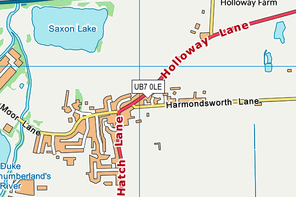 UB7 0LE map - OS VectorMap District (Ordnance Survey)