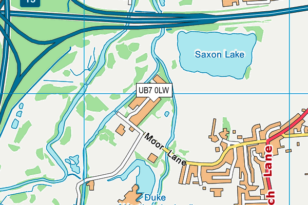 UB7 0LW map - OS VectorMap District (Ordnance Survey)