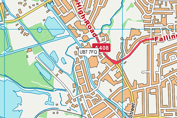UB7 7FQ map - OS VectorMap District (Ordnance Survey)