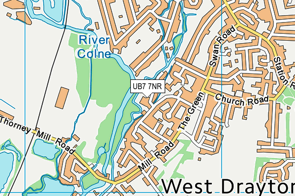 UB7 7NR map - OS VectorMap District (Ordnance Survey)