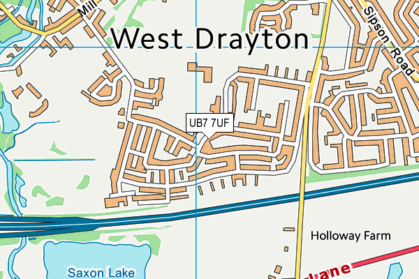 St Martins Primary School map (UB7 7UF) - OS VectorMap District (Ordnance Survey)