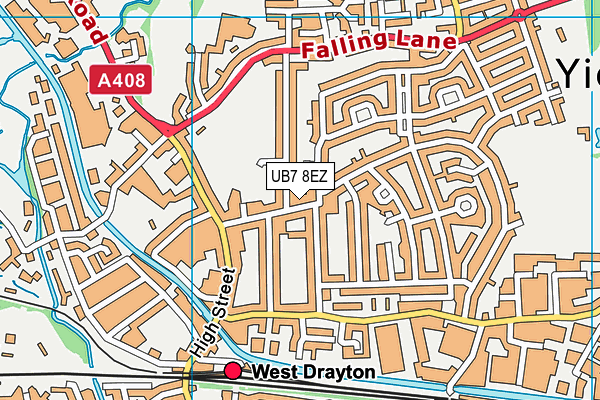 UB7 8EZ map - OS VectorMap District (Ordnance Survey)