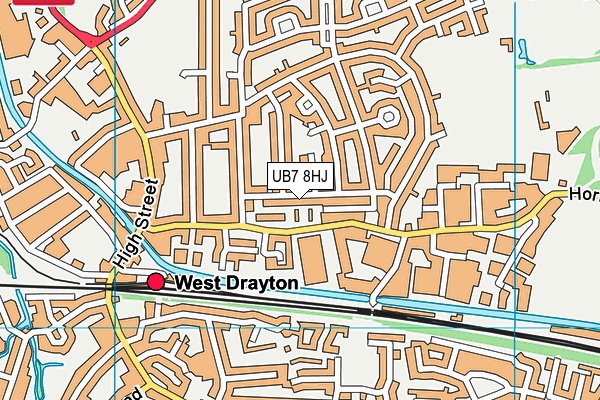 The Skills Hub map (UB7 8HJ) - OS VectorMap District (Ordnance Survey)