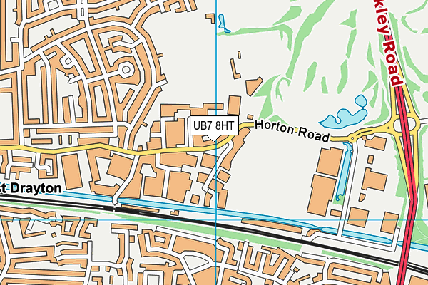UB7 8HT map - OS VectorMap District (Ordnance Survey)